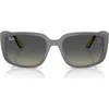 Ray Ban Ray-ban 59mm Polarized Square Sunglasses In Matte Grey