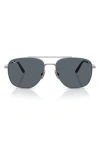 Ray Ban Ray-ban 59mm Polarized Square Sunglasses In Silver