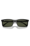Ray Ban 59mm Rectangular Sunglasses In Black
