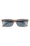 Ray Ban Ray-ban 59mm Rectangular Sunglasses In Blue/brown
