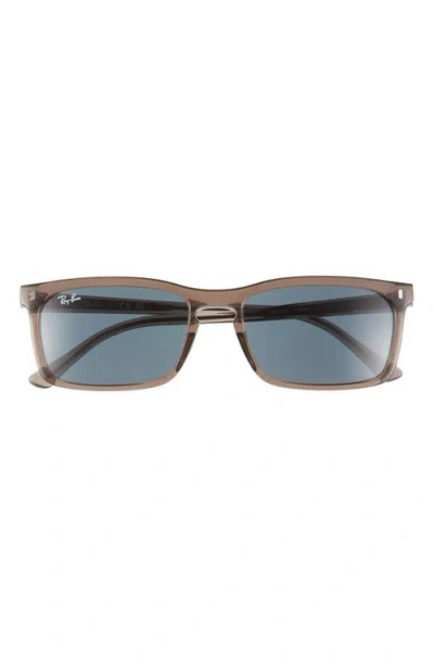Ray Ban Ray-ban 59mm Rectangular Sunglasses In Brown
