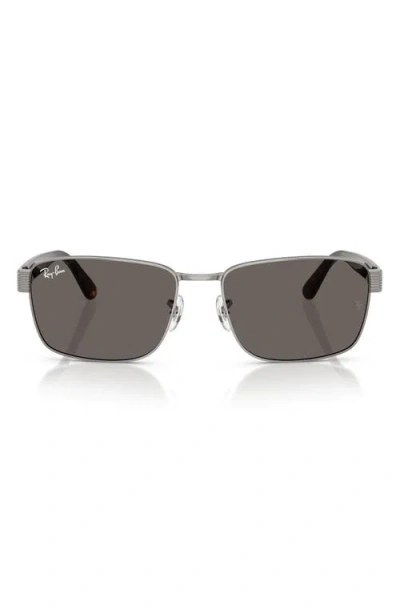 Ray Ban Ray-ban 59mm Square Sunglasses In Gunmetal