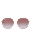 Ray Ban Ray-ban 60mm Gradient Round Sunglasses In Gold