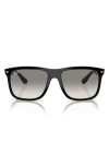 Ray Ban Ray-ban 60mm Gradient Square Sunglasses In Black