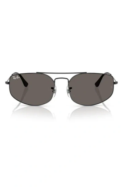 Ray Ban Ray-ban 60mm Irregular Sunglasses In Black