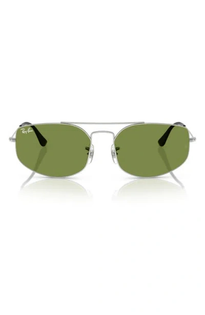 Ray Ban Ray-ban 60mm Irregular Sunglasses In Silver