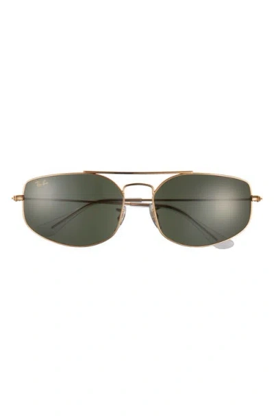Ray Ban Ray-ban 60mm Irregular Sunglasses In Yellow