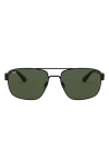 Ray Ban Ray-ban 60mm Navigator Sunglasses In Black/green