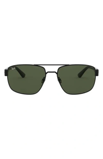 Ray Ban Ray-ban 60mm Navigator Sunglasses In Black/green