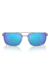 RAY BAN RAY-BAN 60MM POLARIZED RECTANGULAR SUNGLASSES