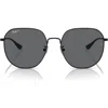 Ray Ban Ray-ban 60mm Polarized Round Sunglasses In Black