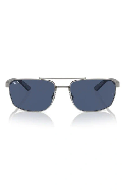 RAY BAN RAY-BAN 60MM RECTANGULAR SUNGLASSES