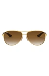 Ray Ban Ray-ban 61mm Gradient Pilot Sunglasses In Brown
