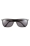 Ray Ban Ray-ban 61mm Rectangular Sunglasses In Black