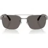 Ray Ban Ray-ban 61mm Square Sunglasses In Gunmetal