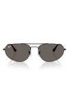 Ray Ban Ray-ban 62mm Oversize Irregular Sunglasses In Black