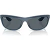 Ray Ban Ray-ban 62mm Oversize Rectangular Sunglasses In Blue