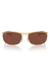 Ray Ban Ray-ban 62mm Oversize Rectangular Sunglasses In Red