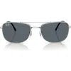 Ray Ban Ray-ban 62mm Rectangular Sunglasses In Silver