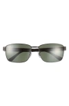 Ray Ban Ray-ban 62mm Square Sunglasses In Black