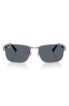 Ray Ban Ray-ban 62mm Square Sunglasses In Blue