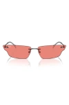 Ray Ban 63mm Frameless Butterfly Sunglasses In Pink