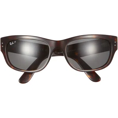 Ray Ban Ray-ban 63mm Polarized Pillow Sunglasses In Havana