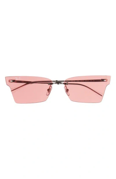 Ray Ban 64mm Frameless Butterfly Sunglasses In Pink