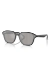 Ray Ban Ray-ban 65mm Mirrored Oversize Square Sunglasses In Black