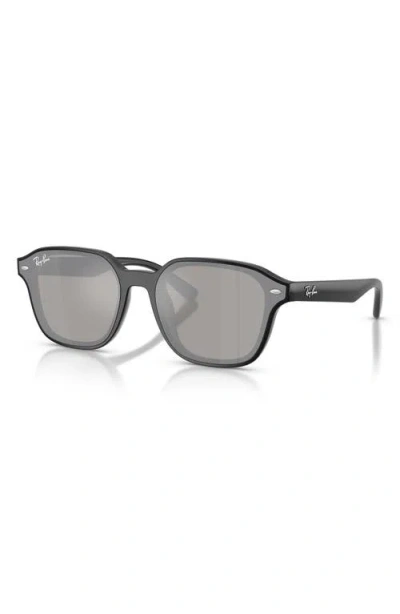 Ray Ban Ray-ban 65mm Mirrored Oversize Square Sunglasses In Black