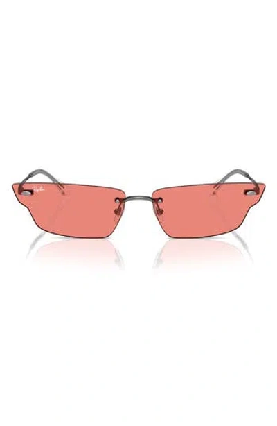 RAY BAN RAY-BAN 66MM ANH FRAMELESS BUTTERFLY SUNGLASSES