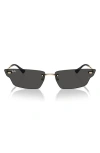 Ray Ban Ray-ban 66mm Anh Frameless Butterfly Sunglasses In Gray