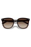 Ray Ban 66mm Gradient Oversize Irregular Sunglasses In Transparent Black