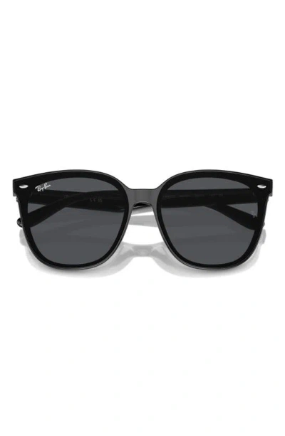 Ray Ban 66mm Oversize Irregular Sunglasses In Black