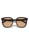 Ray Ban 66mm Oversize Irregular Sunglasses In Black