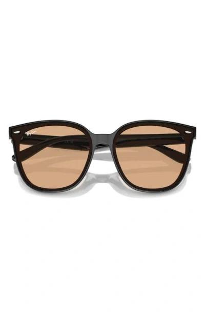 Ray Ban Ray-ban 66mm Oversize Irregular Sunglasses In Black