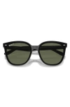 Ray Ban 66mm Polarized Oversize Irregular Sunglasses In Black