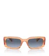 Ray Ban Womens Orange Rb4395 Kiliane Rectangle-frame Transparent Acetate Sunglasses In Orange