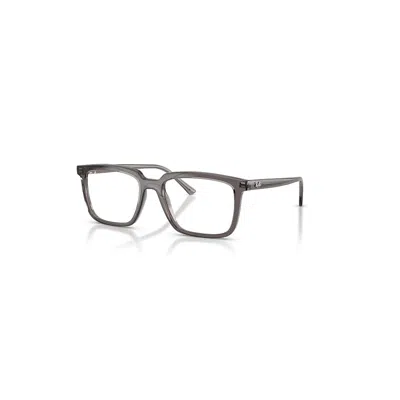 Ray Ban Alain Optics  Grau Transparent Fassung Klar Glas Polarisiert 54-18