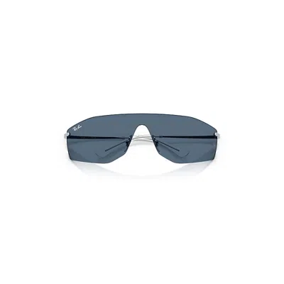 Ray Ban Alix Bio-based Sunglasses Silver Frame Blue Lenses 01-41