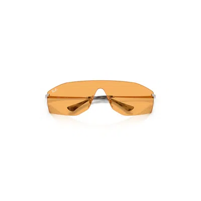 Ray Ban Alix Bio-based Sunglasses Silver Frame Yellow Lenses 01-41