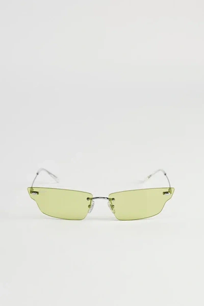 Ray Ban Anh Sunglasses In Green, Men's At Urban Outfitters In Yellow