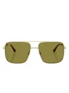Ray Ban Womens Gold Rb3758 Ari Square-frame Metal Sunglasses In Gold