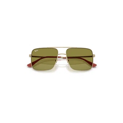 Ray Ban Ari Bio-based Sunglasses Pale Gold Frame Green Lenses 54-16