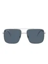 Ray Ban Womens Rb3758 Ari Bio-based Square-frame Metal Sunglasses Silver In Silver