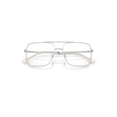 Ray Ban Ari Optics Eyeglasses Silver Frame Clear Lenses Polarized 56-16