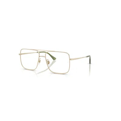Ray Ban Eyeglasses Unisex Ari Optics - Pale Gold Frame Clear Lenses Polarized 56-16 In Hellgold