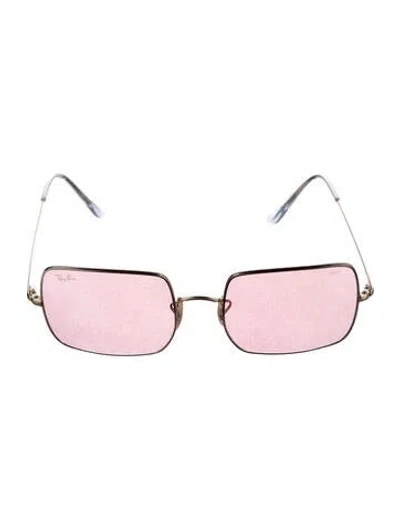 Pre-owned Ray Ban Arista Square Sunglasses In Gold