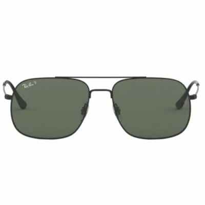 Pre-owned Ray Ban Authentic  Unisex Sunglasses W/dark Green Polarized Lens Rb3595 9014/9a