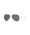 Ray Ban Monochromatic Metal Aviator Sunglasses, Yellow Pattern, 55mm In W3234